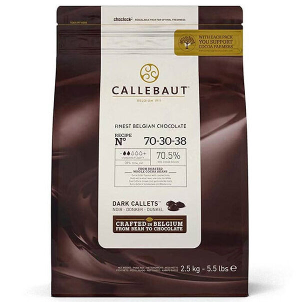 Cobertura 70% Callebaut en bolsa de 2,5Kg