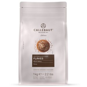 Bolsa de 1kg de escamas de chocolate con leche de Callebaut
