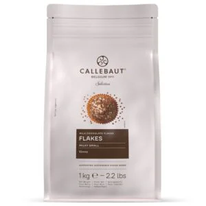 Bolsa de 1kg de escamas de chocolate con leche de Callebaut