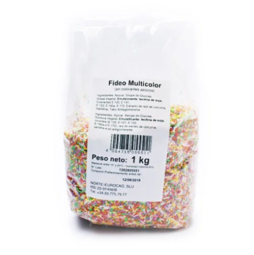 Fideos de Colores de Azúcar 1Kg - Imagen 2
