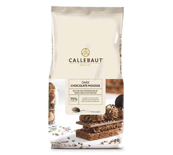 Mousse de Chocolate negro de la marca Callebaut en paquete de 800g