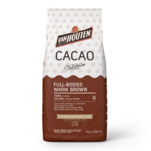 Cacao en Polvo marrón en paquete de 1 Kg