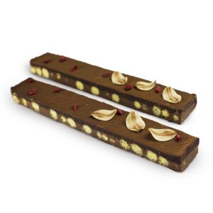 Hojas jaspeadas de chocoalte blanco y con leche en 500g