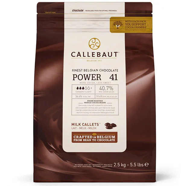 Cobertura power 41 en bolsa de 2,5kg chocolate con leche