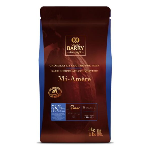 Cobertura Mi-Amère 58% Cacao de Barry en saco de 5Kg