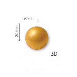 Mini bola oro hueca dimensiones
