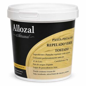 Bote de crema de pistacho repelado tostado Iraní en 1Kg