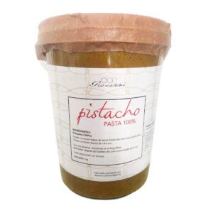 Pasta de pistacho ibérico 100% en bote de 1Kg con granillo de pistacho