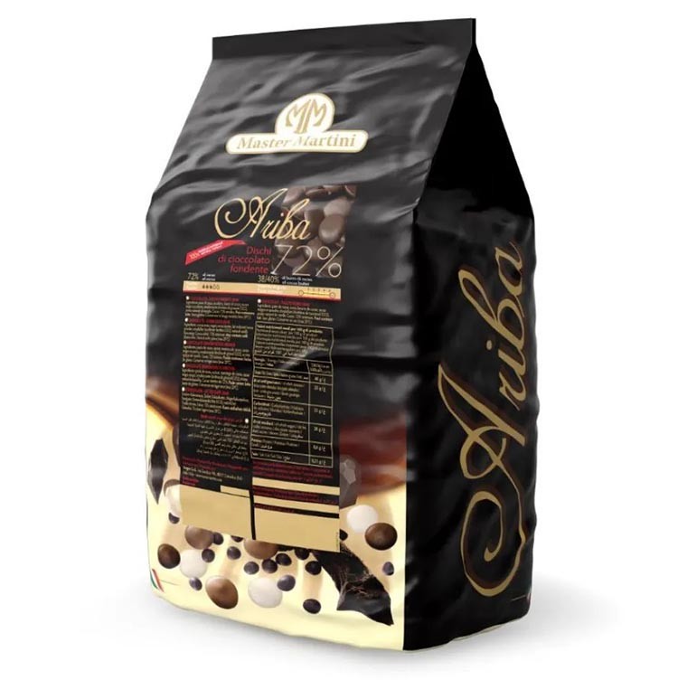Cobertura Chocolate Negro 72% Ariba Puro en bolsa de 5Kg