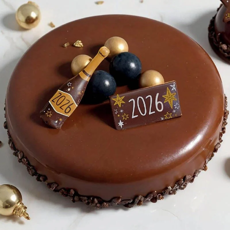Rectángulo Navideño 2026 Chocolate Negro 60uds - Imagen 2
