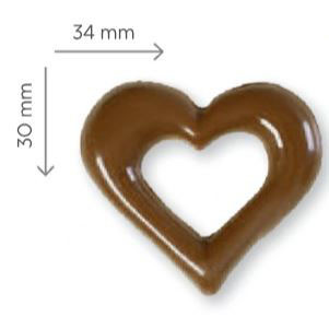 Corazón Chocolate con Leche 135uds