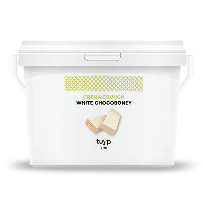 Crema Huesito Blanco Crunch en cubo de 3Kg de Decory